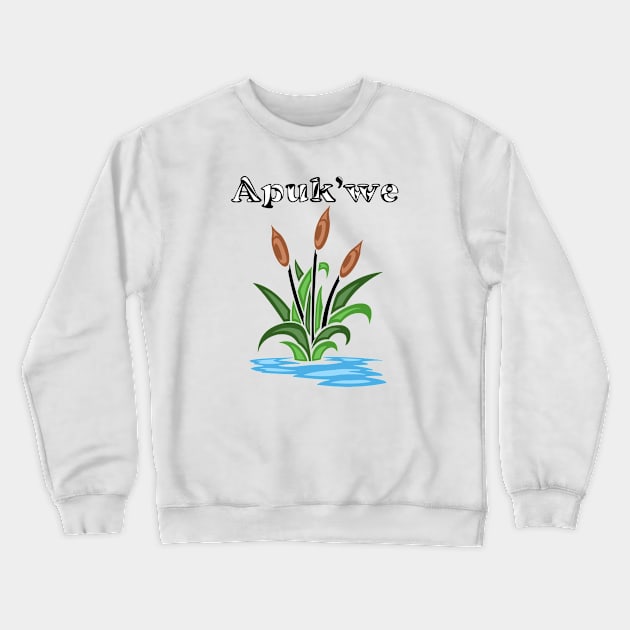 Indigenous Cat-tail (Apuk'we) Crewneck Sweatshirt by KendraHowland.Art.Scroll